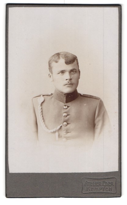 Photography studio Eder, Kempten, street unknown, portrait young soldier with