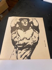 SKETCHED Black & White Photograph Of Frank Zane 1973 RARE! MR OLYMPIA