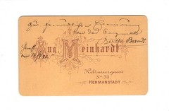 Aug. Meinhardt CDV photo fine lady with dedication-Hermanstadt Sibiu 1875