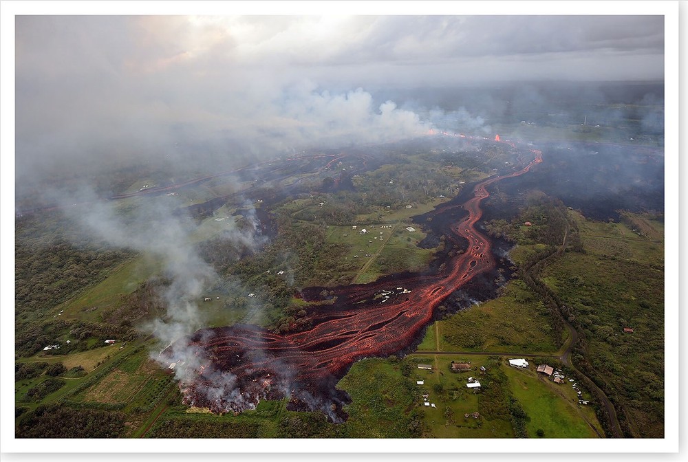 Fissure 16-20 Channelized Lava Flow 2018 Kilauea Volcano Silver Halide Photo