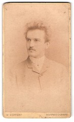 Photograph W. Höffert, Dresden, See-Str. 10, portrait young man in suit with