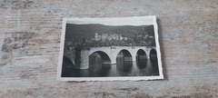 Small Old B/W AGFA LUPEX Photo HEIDEBERG BRIDGE OVER THE NECKAR? 1955