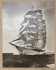 Original ’40 MORRIS ROSENFELD Sea Cloud Sailboat at FULL MAST SIGNED Photograph