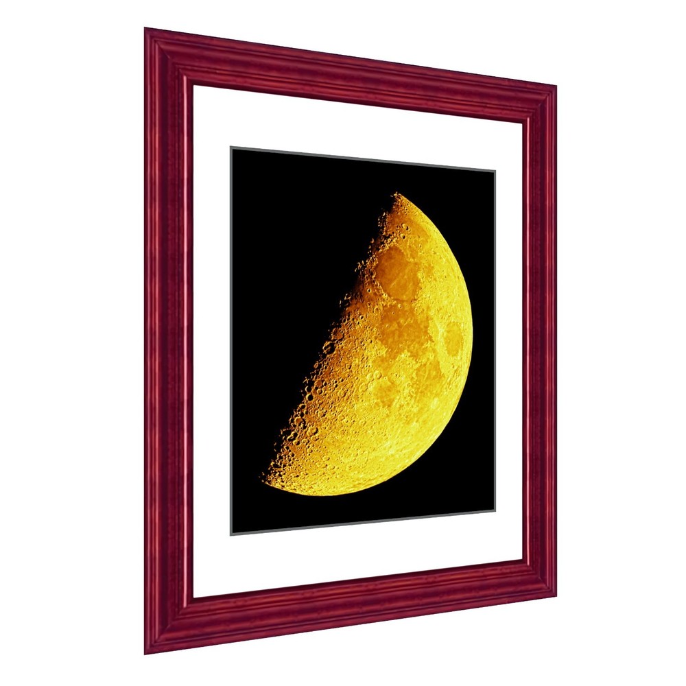 Wall Decor Home & Office 8×10 inch Moon (Yellow FirstQuarter) Photo Print M7715