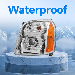 500% Brighter LED DRL Projector Headlight Assembly Compatible with 2007 2008 200