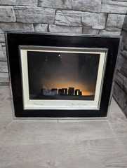 Mars Close Encounter Over Stonehenge 8×10 Matted And Framed Photo Art Print