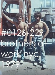 VINTAGE MALE PORTRAIT #0126-229 -construction brothers nyc 1979-freeShip/USA