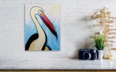 Pelican And The Sea 4 12″x16″ Fine Art Print, Bird Art