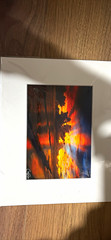 Carl Rose Signed Matted Color Landscape Photograph Sunset Seascape Clouds Sky