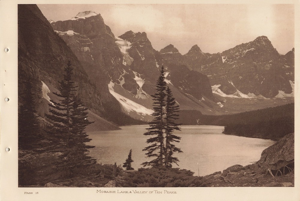 Canadian Pacific Rockies Byron Harmon Vandyck Photogravure Moraine Lake & Valley