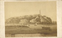Photo Painting Fuzhou China, Min River, Pier and Pagoda Tower – 11393317