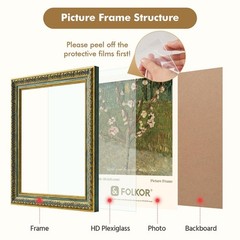 8×10 Ornate Picture Frame for Vintage Mid-century Portraits, 8 by 10 Antique …