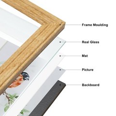 8×10 Picture Frame Photo Frame, Made of Solid Pine Wood with Real Glass, Disp…