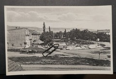 Photo Postcard View Karbitz Bohemia Czech Republic Chabařovice Outdoor Pool Building Old