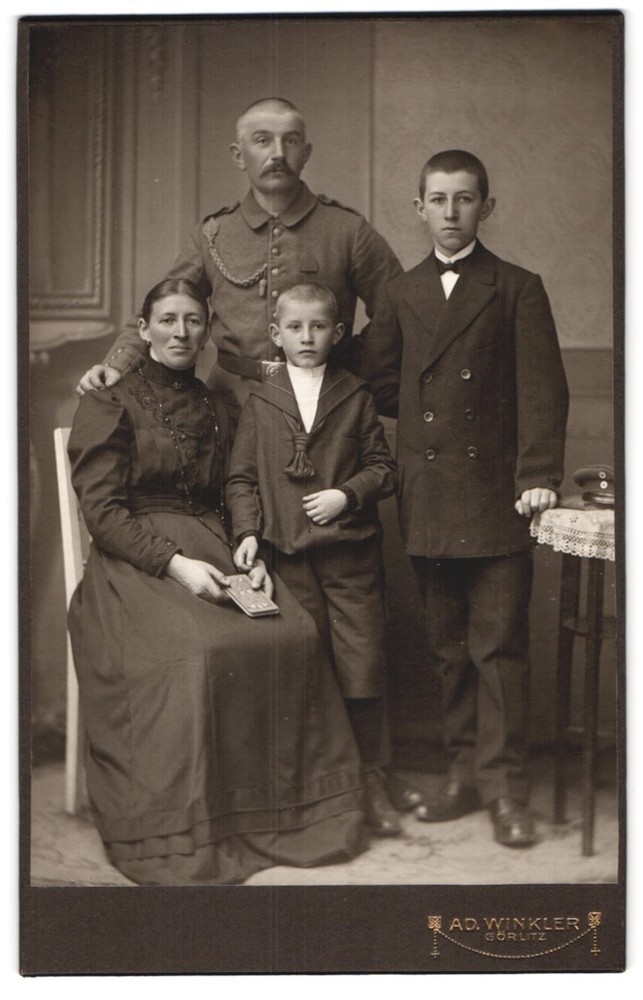 Photograph Ad. Winkler, Görlitz, soldier in uniform with shooting line