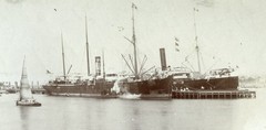 Larger size C. B. WAITE photo , port of Veracruz, huge ships, Mexico, rare, , Vi