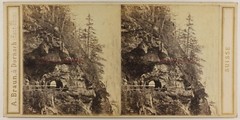 Passage Of The Tête-noir Switzerland c1865 Photo Brown Stereo Vintage Album