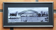 Framed Art Panoramic Photography Sydney Harbour Opera House Bridge VINTAGE 90s