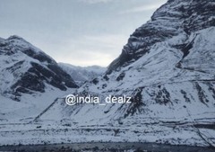 Digital Image Picture Photo Pic Sissu Valley India snow mountains clouds SIS 007