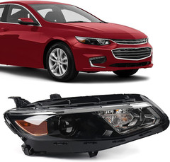 Headlight Assembly for Chevy Malibu Projector 2016-2018 Replacement Halogen Head