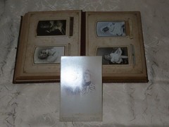 Antique Photo Album for Cabinet Cards, Family and Soldiers, c.1900