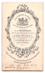 Photograph A. L. Henderson, London Bridge-EC, 49, King William Street, Portrait