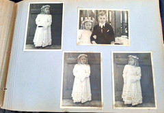 Photo album ancient B/W photos spider paper 142 pictures from 1920 approx. 25x35x4 cm