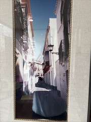 Two Framed European Town Photographs
