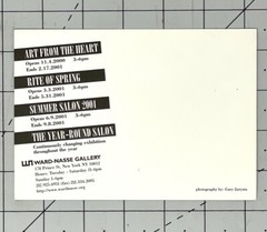 Gary Jurysta Art Announcement Card 2001 – Ward-Nasse Gallery NYC