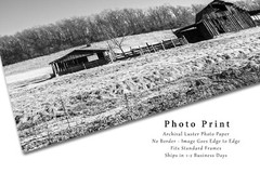 Black and White Photography Print | Barn Picture | Arkansas Wall Art