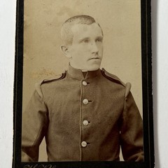 Antique CDV Photo Leitmeritz German Soldier Uniform H Klug Old Imperial WWI