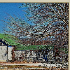 SCHELL Original Vintage Signed Long Island NY Barn Landscape Portrait Photograph