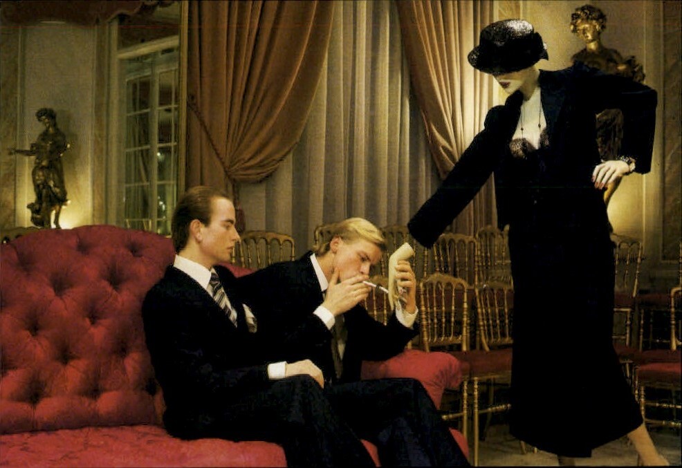 1978 Original Helmut Newton Mannequin Lighting Cigarette Art Photo Gravure