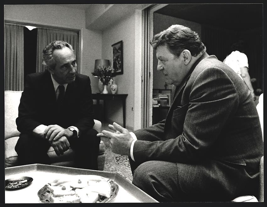 Photograph WEREK, Bonn, F. J. Strauss with the opposition leader in Israel Simon