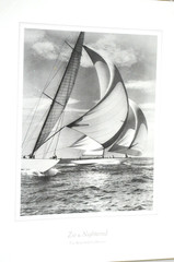 ZIO & NIGHTWIND YACHTS PHOTO BLACK WHITE ROSENFELD COLLECTION 13.5X11 SAILING