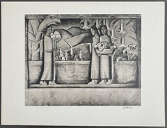 MAX YAVNO Original Signed Photograph Alfredo Ramos Martinez Flower Vendors Mural