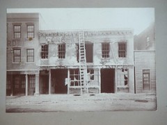 Orig. Vtg Early 1900s WAREHOUSE FIRE BUILDING w/ ICICILES FRONT & BACK