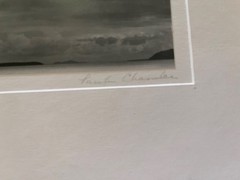 Sucia Islands, Washington 1990 signed b/w photo matted