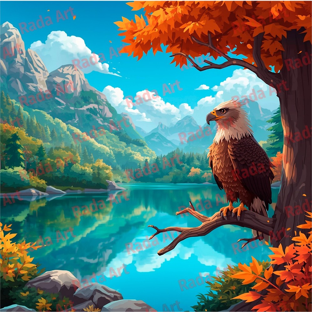 Digital Image Art Ai Picture Photo Wallpaper Desktop Eagle Bird Autumn Nature