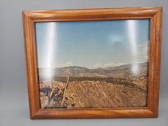 Vintage Photography Of Desert Perhaps New Mexico or Similar Framed With Glass