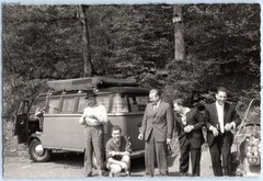 People before VW T1 Bulli Bus – 1950s – Car Vehicle Minibus – Photo 12x8cm