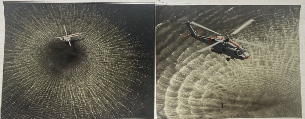 MH-60R Seahawk Helicopter Set Of Two Art Prints Above Ocean Sikorsky