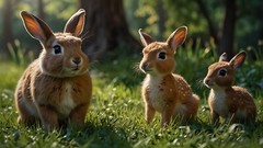 Digital Image Picture beauty of an adorable rabbit brighten your screen