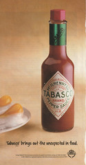 Vintage Printed ad Tabasco pepper sauce eggs 11 x 8 1/2 »