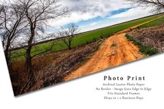 Dirt Road Photography Print: Oklahoma, Farm, Country, Nostalgic, Picture, Photo