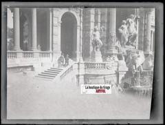 Palais Longchamp Marseille, Photo Glass Plaque, Black & White Negative, 9×12 Cm