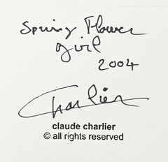 Spring Flower Girl – Original hand painted photograph – archive of Charlier