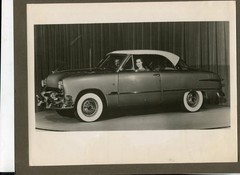 Old Photo Woman in Car, 1950s, 1960s, 13x23cm