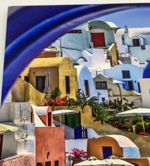 David Stern, Photograph on Ceramic Tile greek houses. 10” x 8” greece,