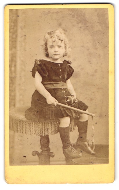 Photograph Israel Todd, Otley / Yorkshire, sitting child with stick